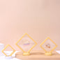 [KM6951]-7*7*2cm,[KM6952]-9*9*2cm,[KM6953]-11*11*2cm, PE Square Suspended Box Jewelry Box, Small Jewelry Ring Box, Suspended Anti-oxidation Exquisite Display Box, [KM6954]- 5.5*5.5*1.7cm Round Stands