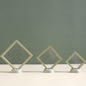 [KM6951]-7*7*2cm,[KM6952]-9*9*2cm,[KM6953]-11*11*2cm, PE Square Suspended Box Jewelry Box, Small Jewelry Ring Box, Suspended Anti-oxidation Exquisite Display Box, [KM6954]- 5.5*5.5*1.7cm Round Stands