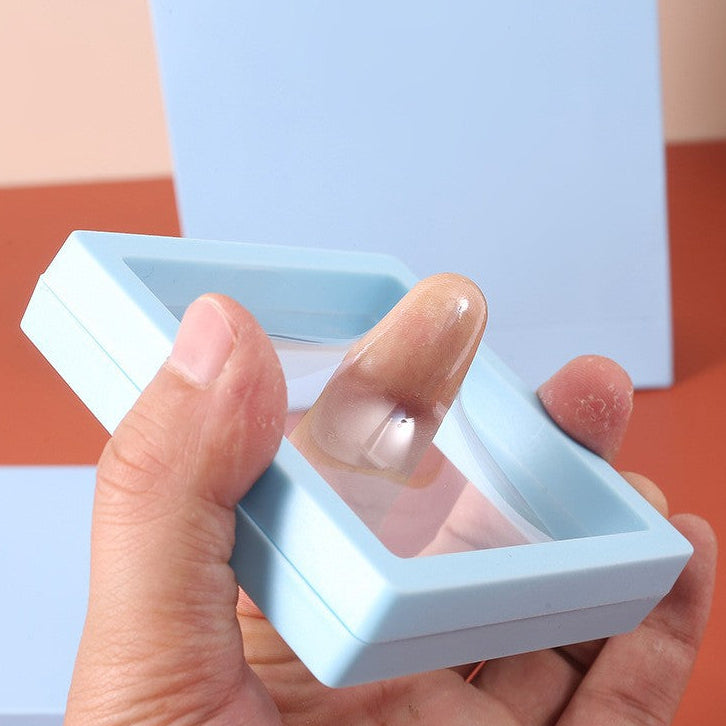 [KM6951]-7*7*2cm,[KM6952]-9*9*2cm,[KM6953]-11*11*2cm, PE Square Suspended Box Jewelry Box, Small Jewelry Ring Box, Suspended Anti-oxidation Exquisite Display Box, [KM6954]- 5.5*5.5*1.7cm Round Stands