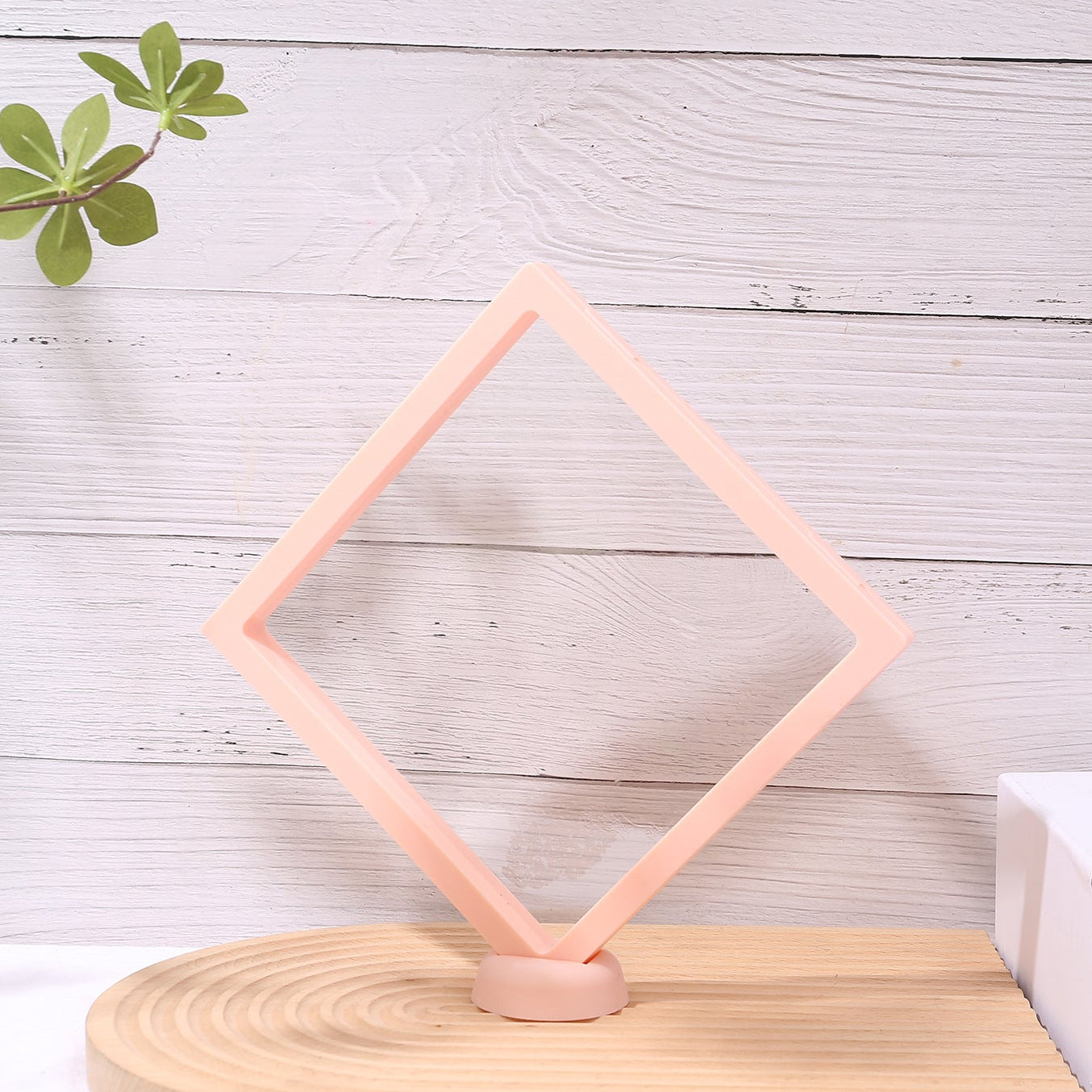 [KM6951]-7*7*2cm,[KM6952]-9*9*2cm,[KM6953]-11*11*2cm, PE Square Suspended Box Jewelry Box, Small Jewelry Ring Box, Suspended Anti-oxidation Exquisite Display Box, [KM6954]- 5.5*5.5*1.7cm Round Stands