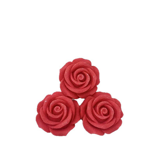 FS4182- 34mm Big Rose Flower Charms Pure-Color Matt Big Rose Flowers