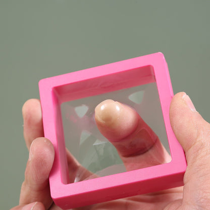 [KM6951]-7*7*2cm,[KM6952]-9*9*2cm,[KM6953]-11*11*2cm, PE Square Suspended Box Jewelry Box, Small Jewelry Ring Box, Suspended Anti-oxidation Exquisite Display Box, [KM6954]- 5.5*5.5*1.7cm Round Stands