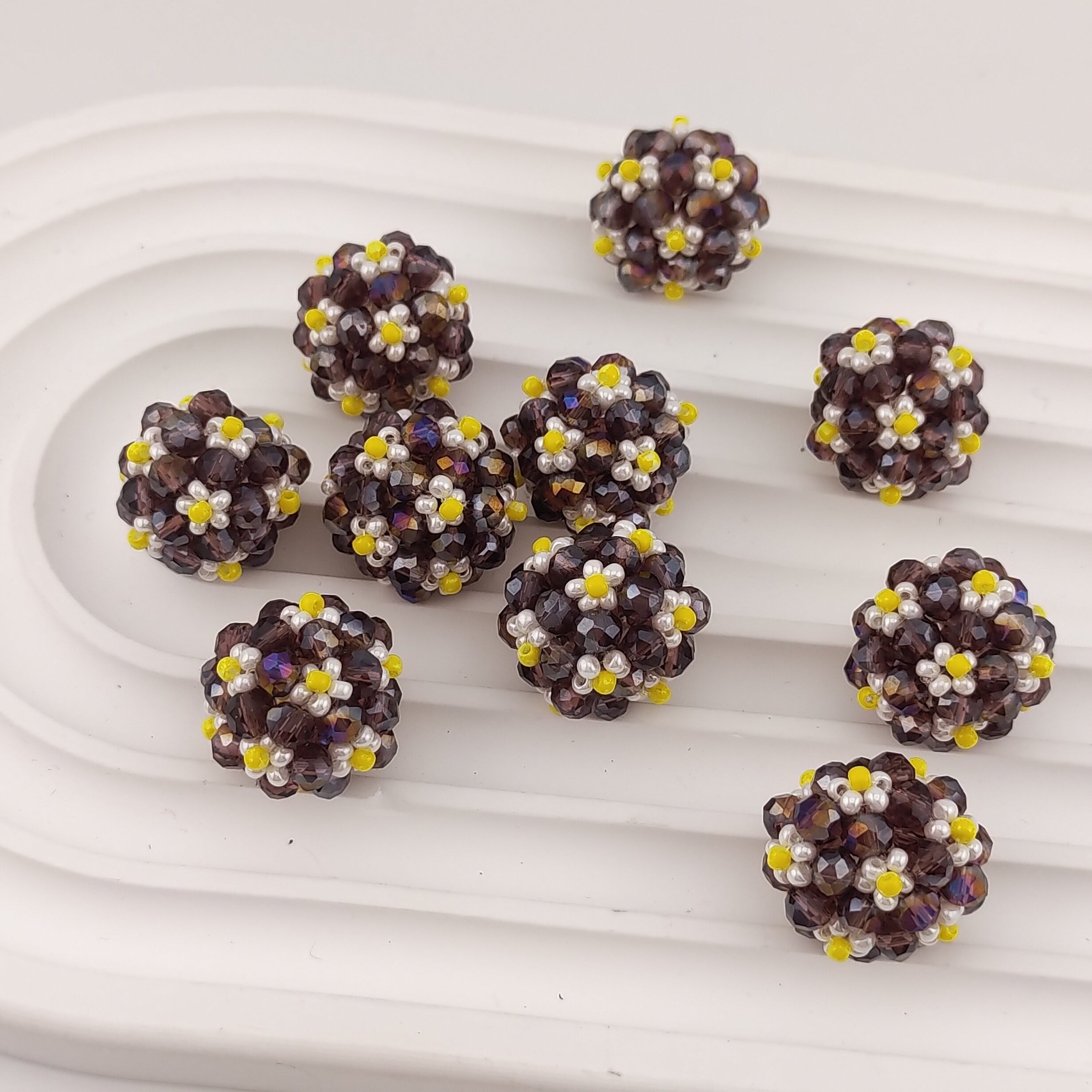 16MM Flower Glass Handmade Beads Fit For Beadable Pens