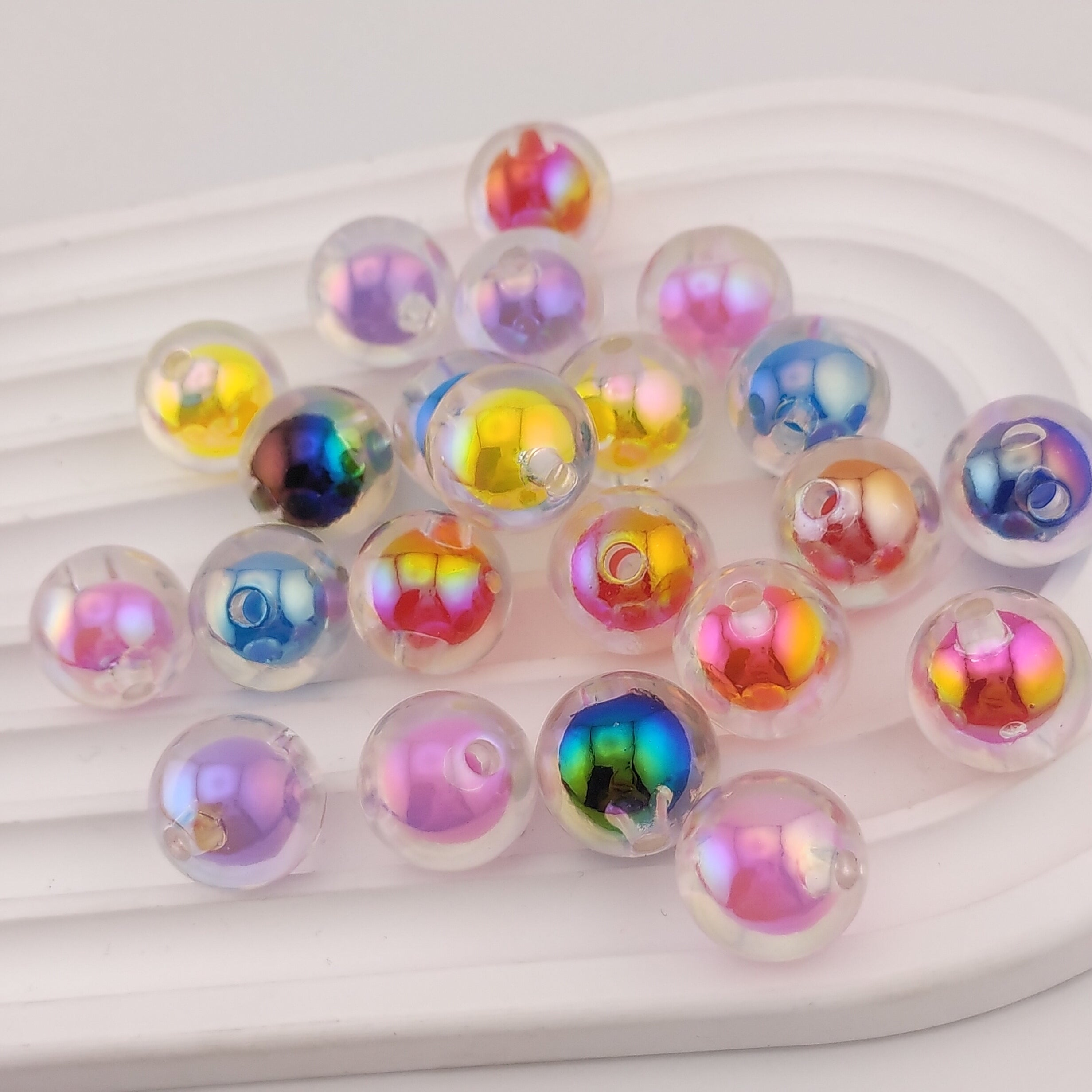 16MM Round Mixed Color Acrylic Beads in Beads Fit For Beadable Pens