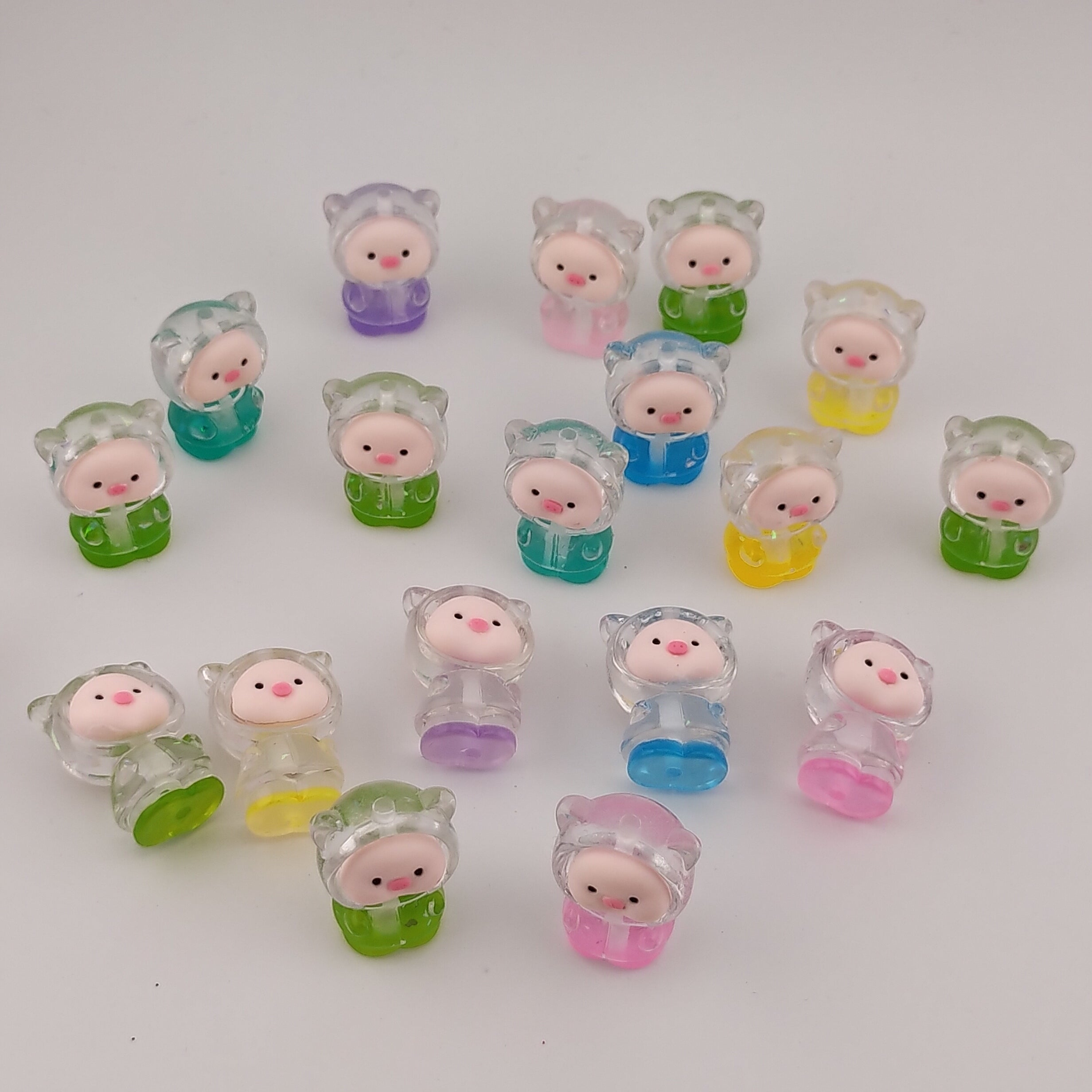 3D Mixed Color Pig Resin Beads Fit For Beadable Pens