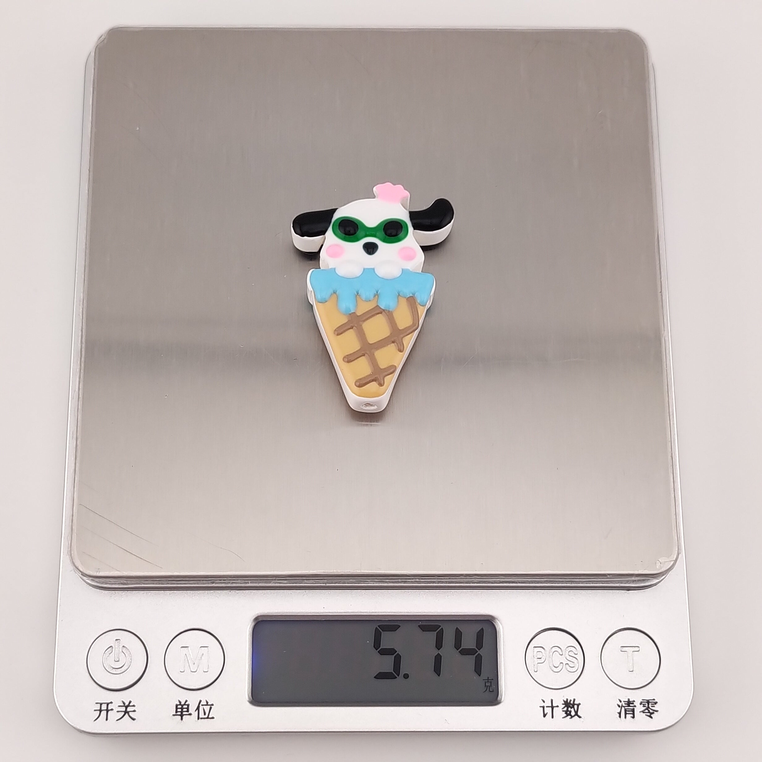 26MM  Ice Cream Pocha Dog Handpainted  Resin Beads Fit For Beadable Pens