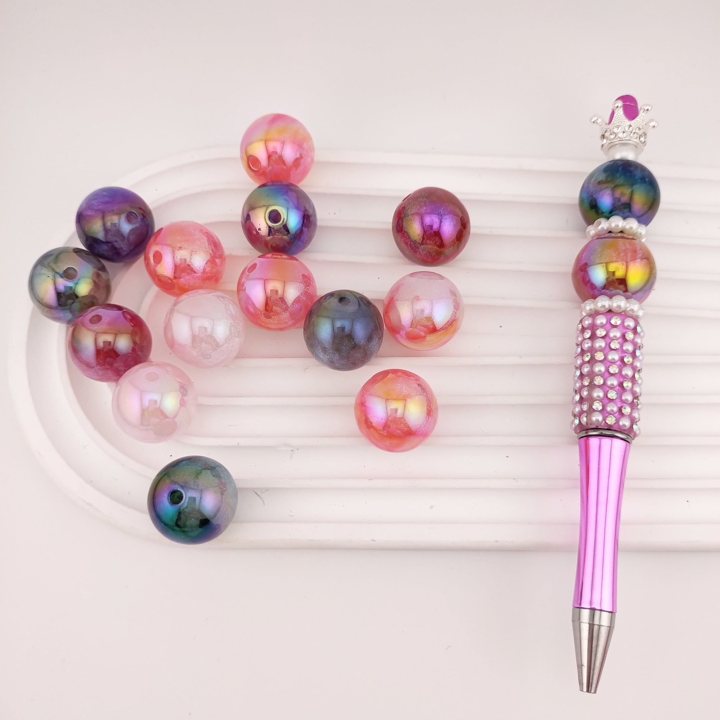 20MM Glaxy Resin Beads Fit For Beadable Pens