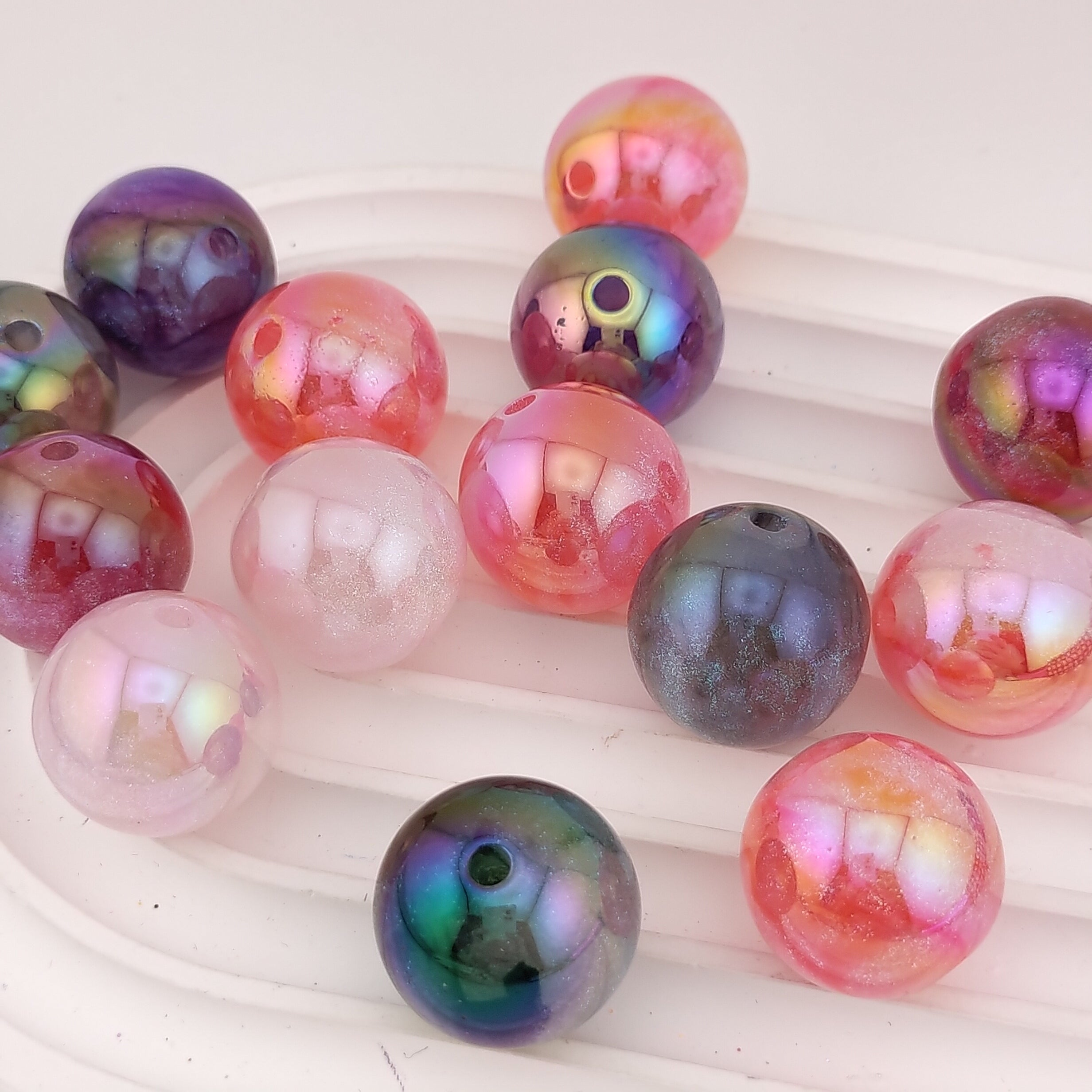 20MM Glaxy Resin Beads Fit For Beadable Pens