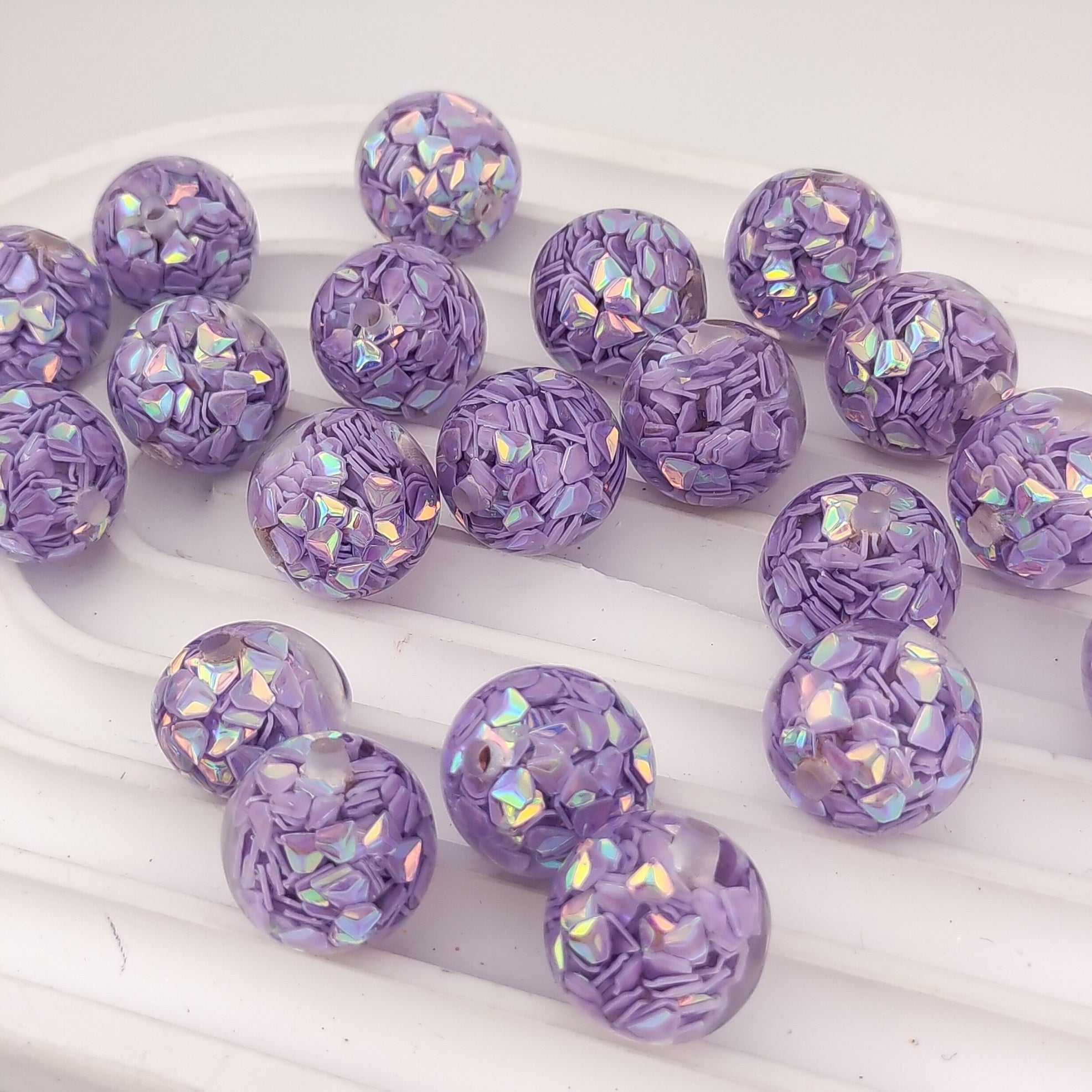 16MM Flash Chip Resin Beads Fit For Beadable Pens