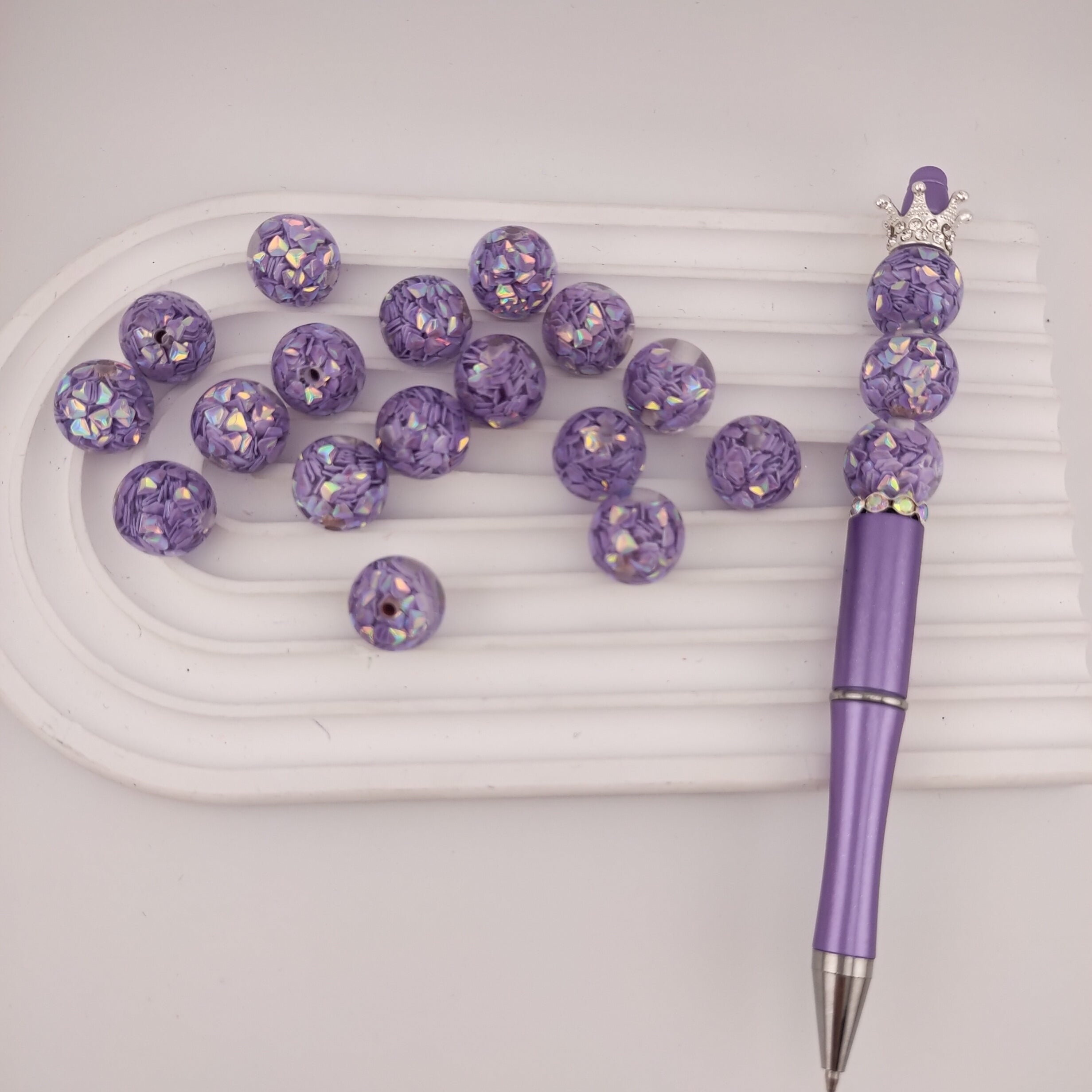 16MM Flash Chip Resin Beads Fit For Beadable Pens