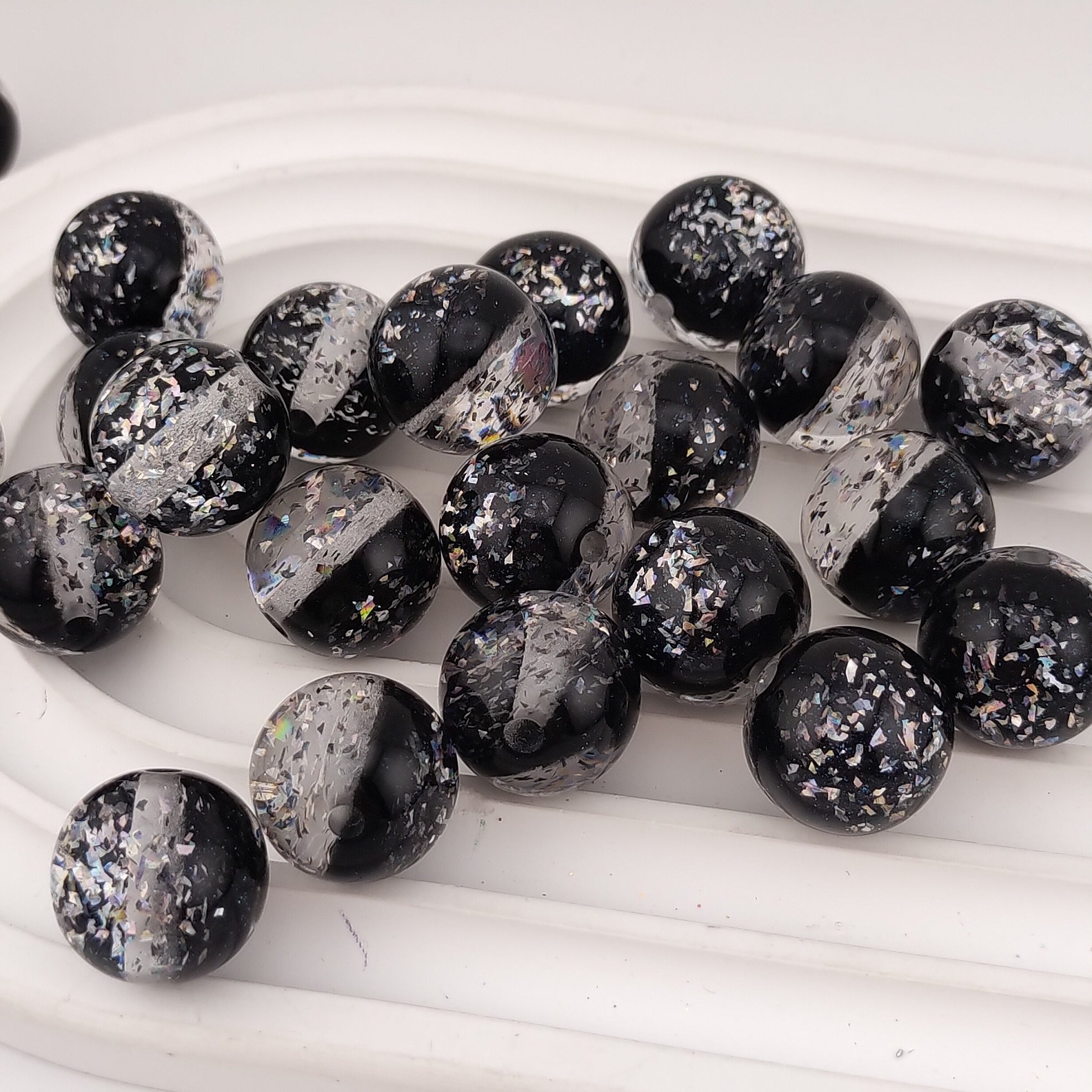 16MM Round Clear White Black Resin Beads Fit For Beadable Pens