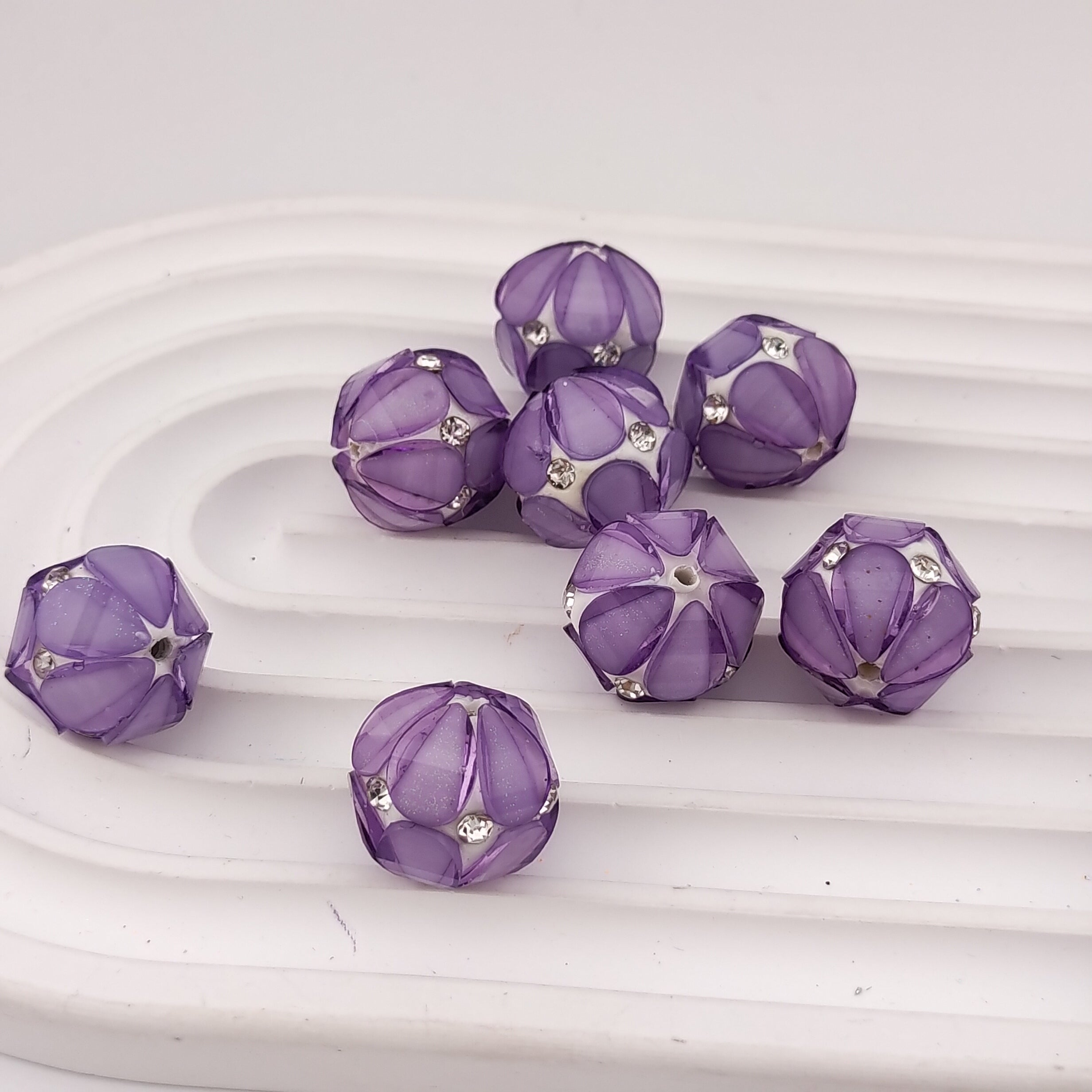 16MM Fancy Clay Beads With Rhinestones Fit For Beadable Pens