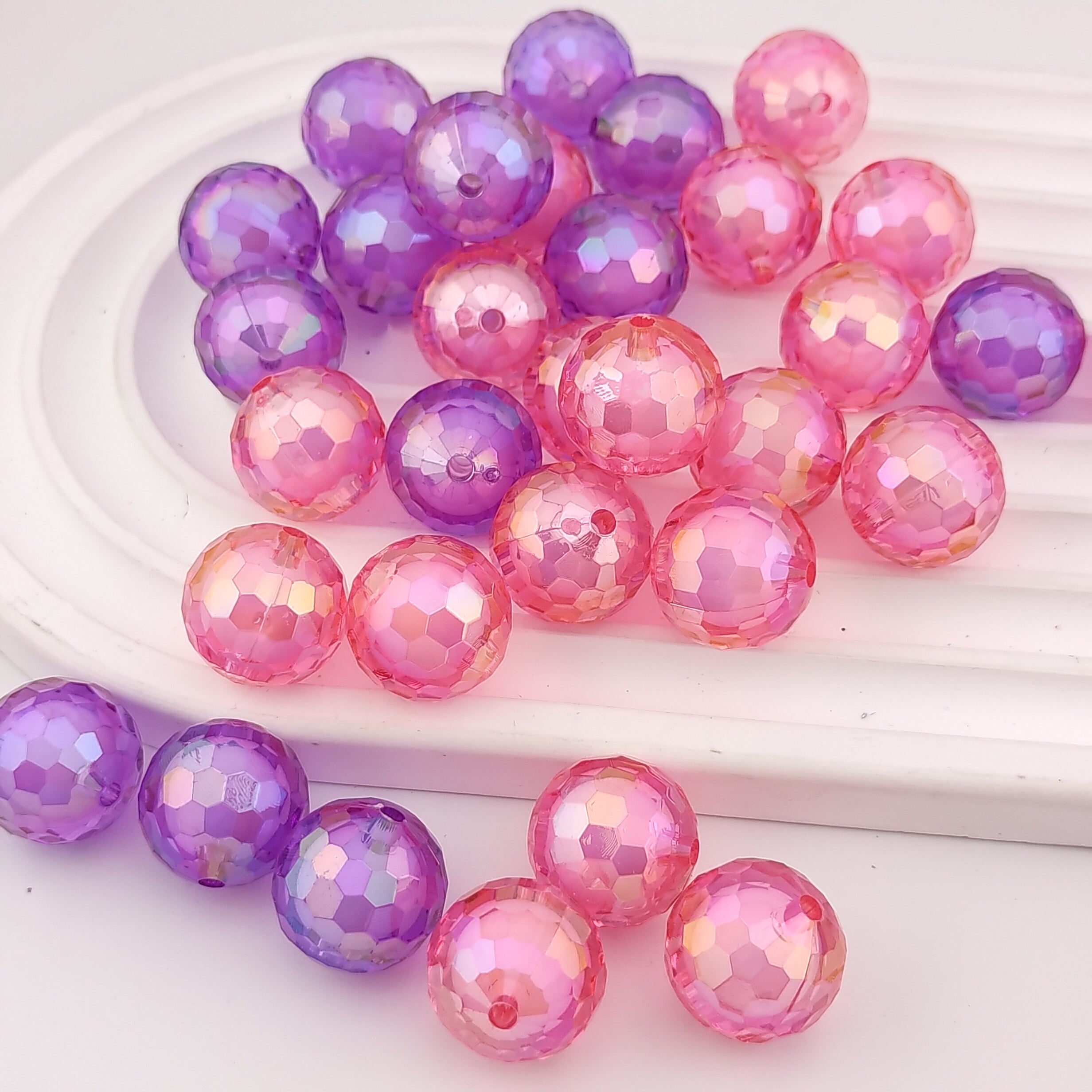 16MM Round Faceted  Acrylic Beads Fit For Beadable Pens