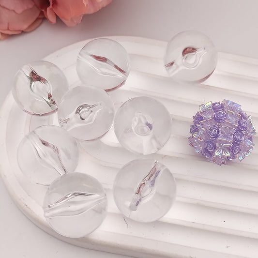 FS1208- 25mm Clear Round Beads