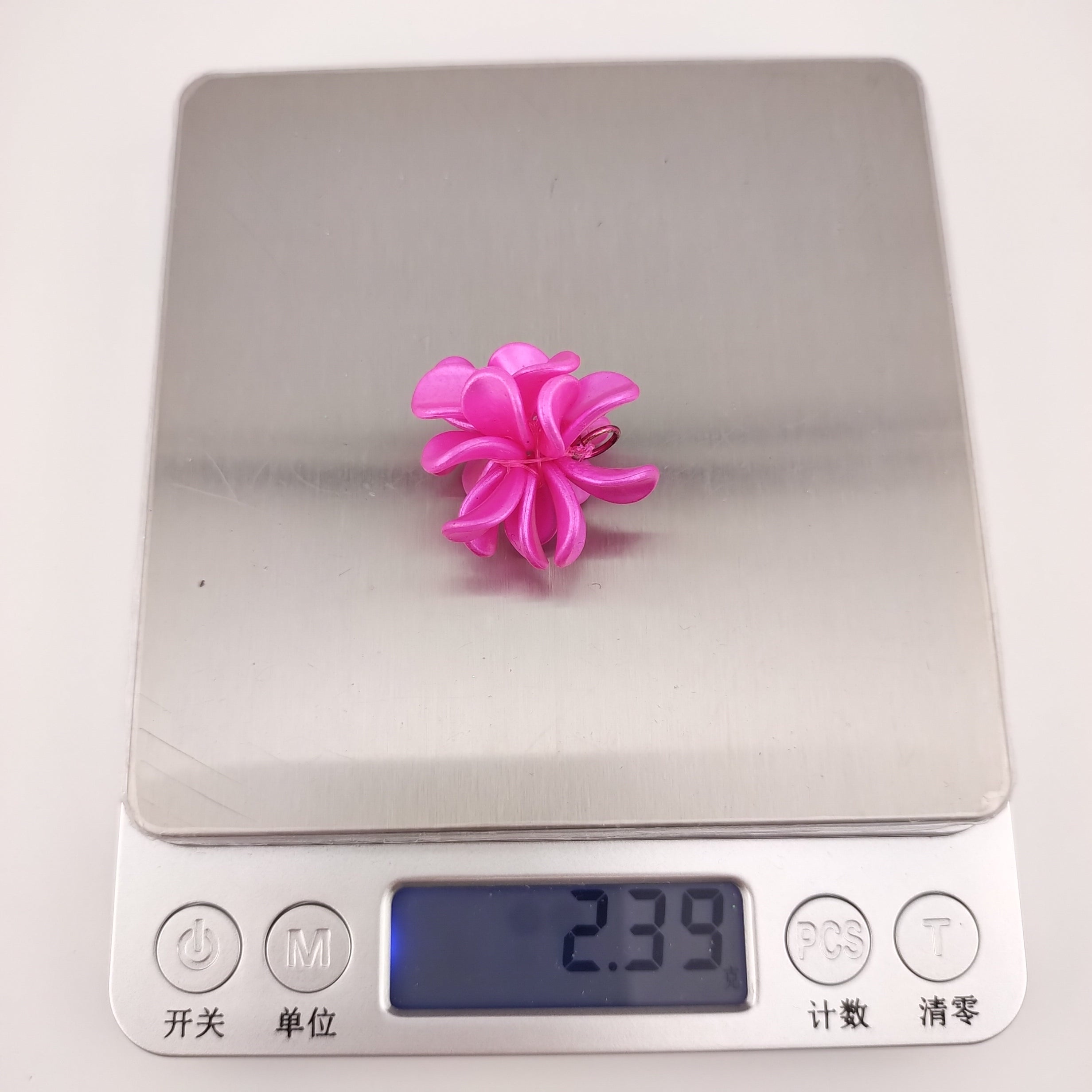 28MM Pearl Looking Flower Beads With  Ring Connector Fit For Beadable Pens