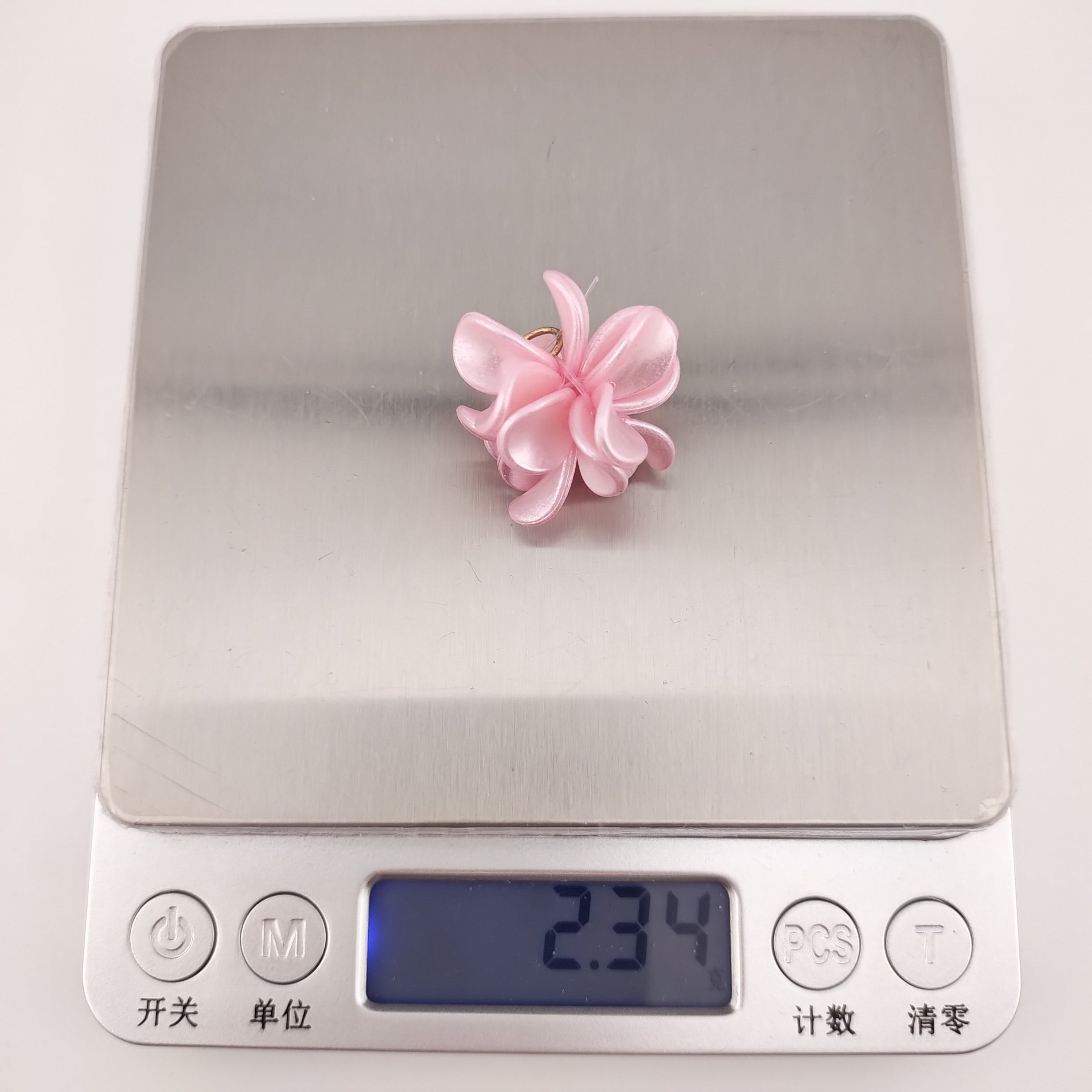 28MM Pearl Looking Flower Beads With  Ring Connector Fit For Beadable Pens