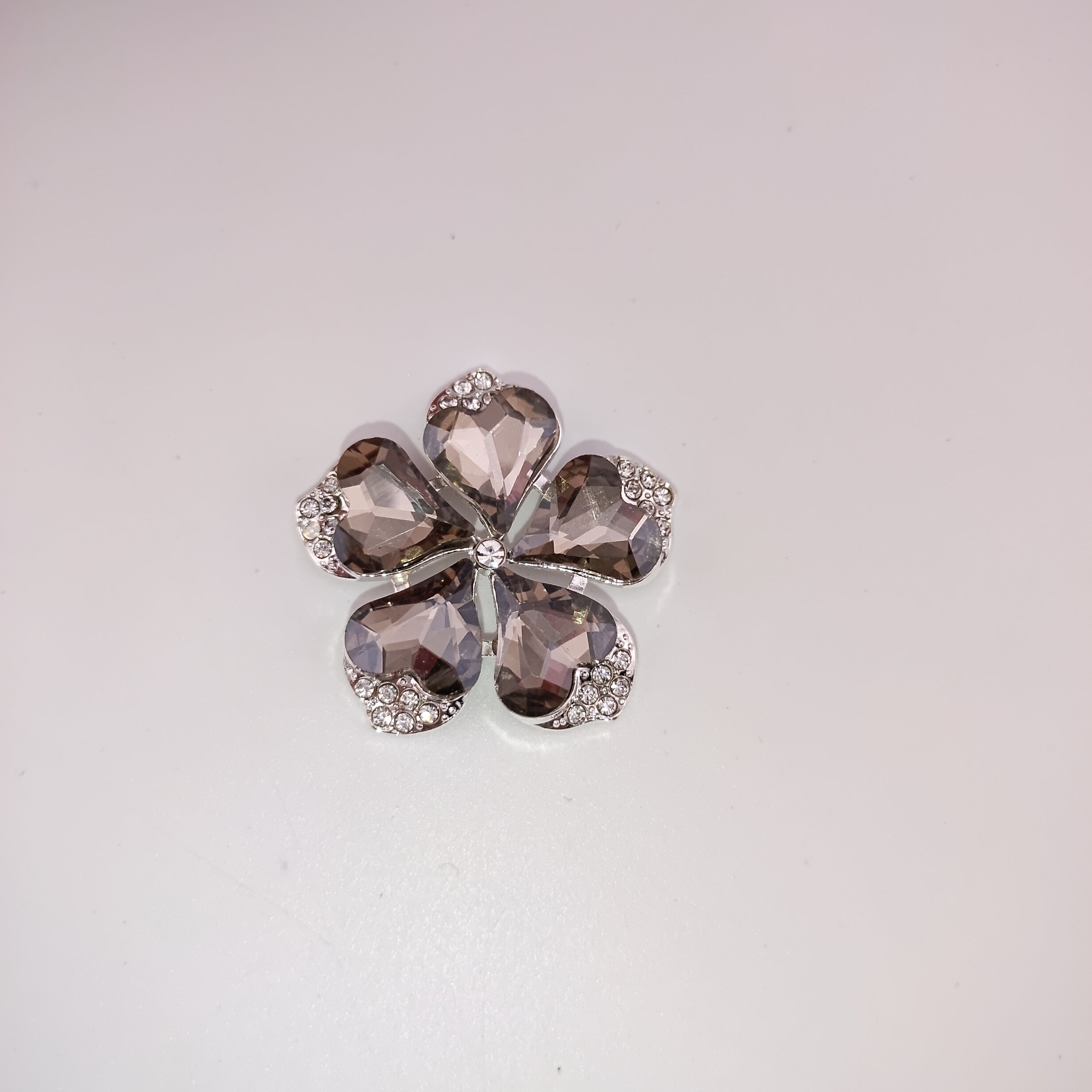 Mixed  Five Petal Flower Alloy Patch 35mm For Making Fancy Beads