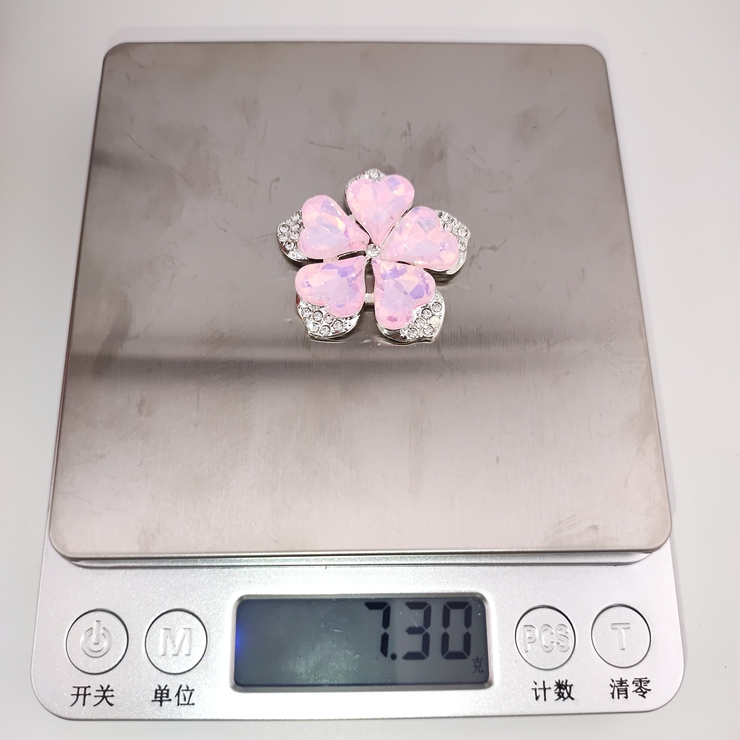 Mixed  Five Petal Flower Alloy Patch 35mm For Making Fancy Beads