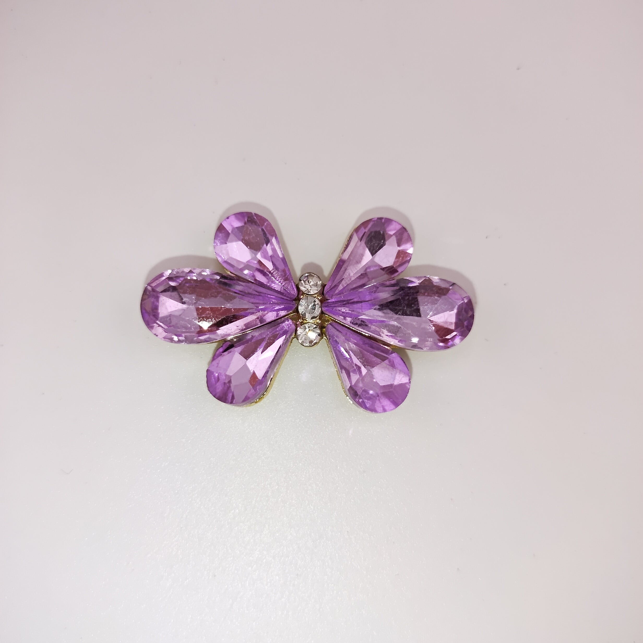 23.88MM 6 Petal Flowers Alloy Patch