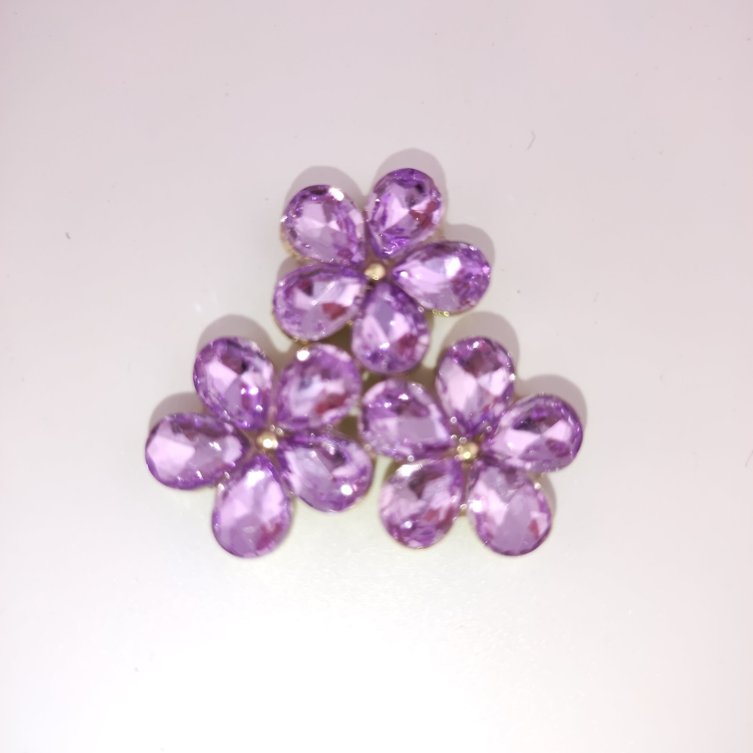 34MM Six Petal Flower Alloy Patch For Making Fancy Beads