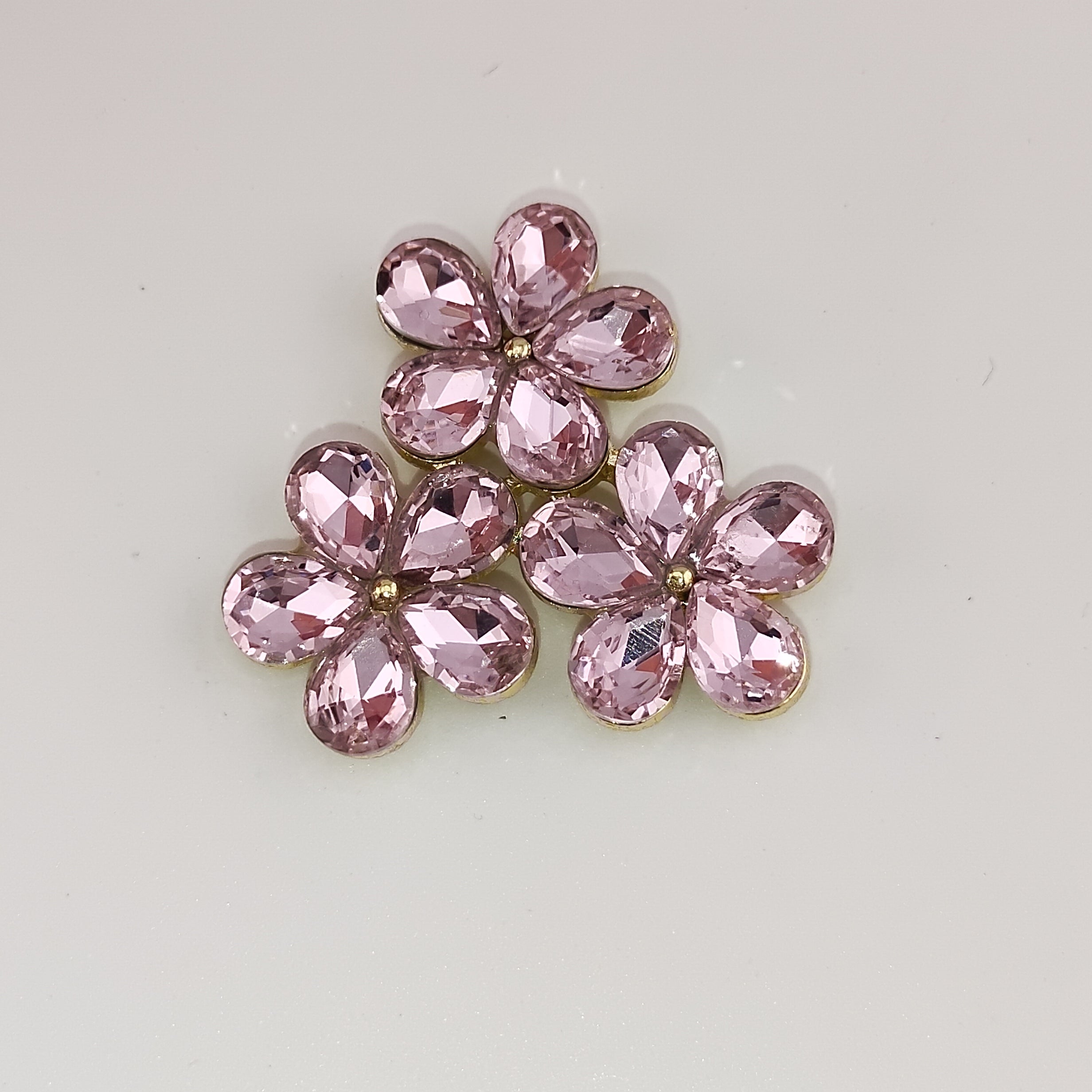 34MM Six Petal Flower Alloy Patch For Making Fancy Beads