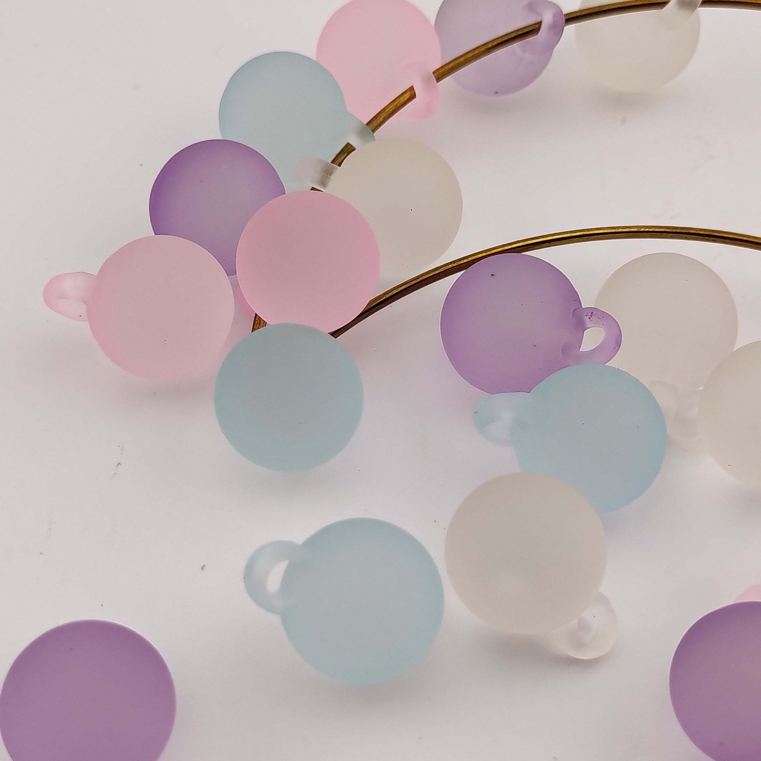 16MM Round  Frosted Dangling Acrylic Beads For Making Car Hangers