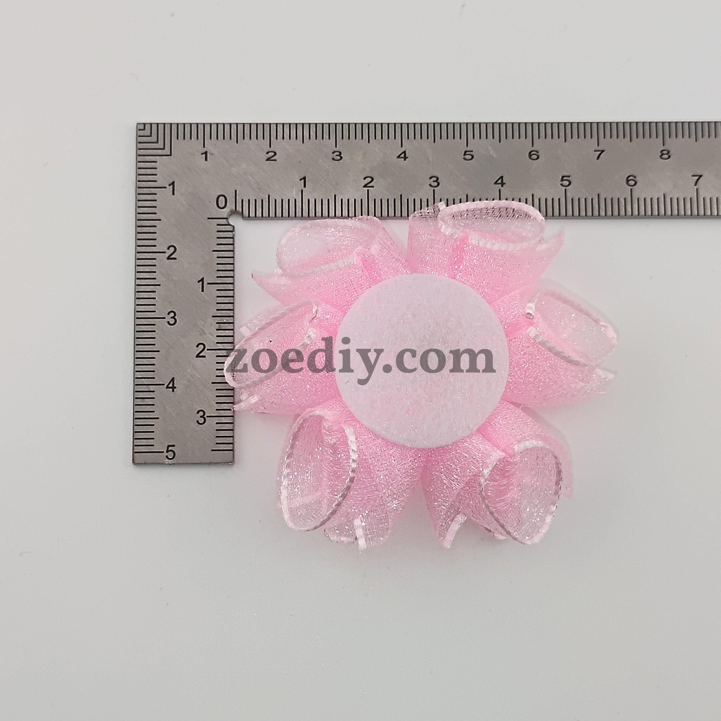 FS0999- 60MM Pink Netting Flower Accessories