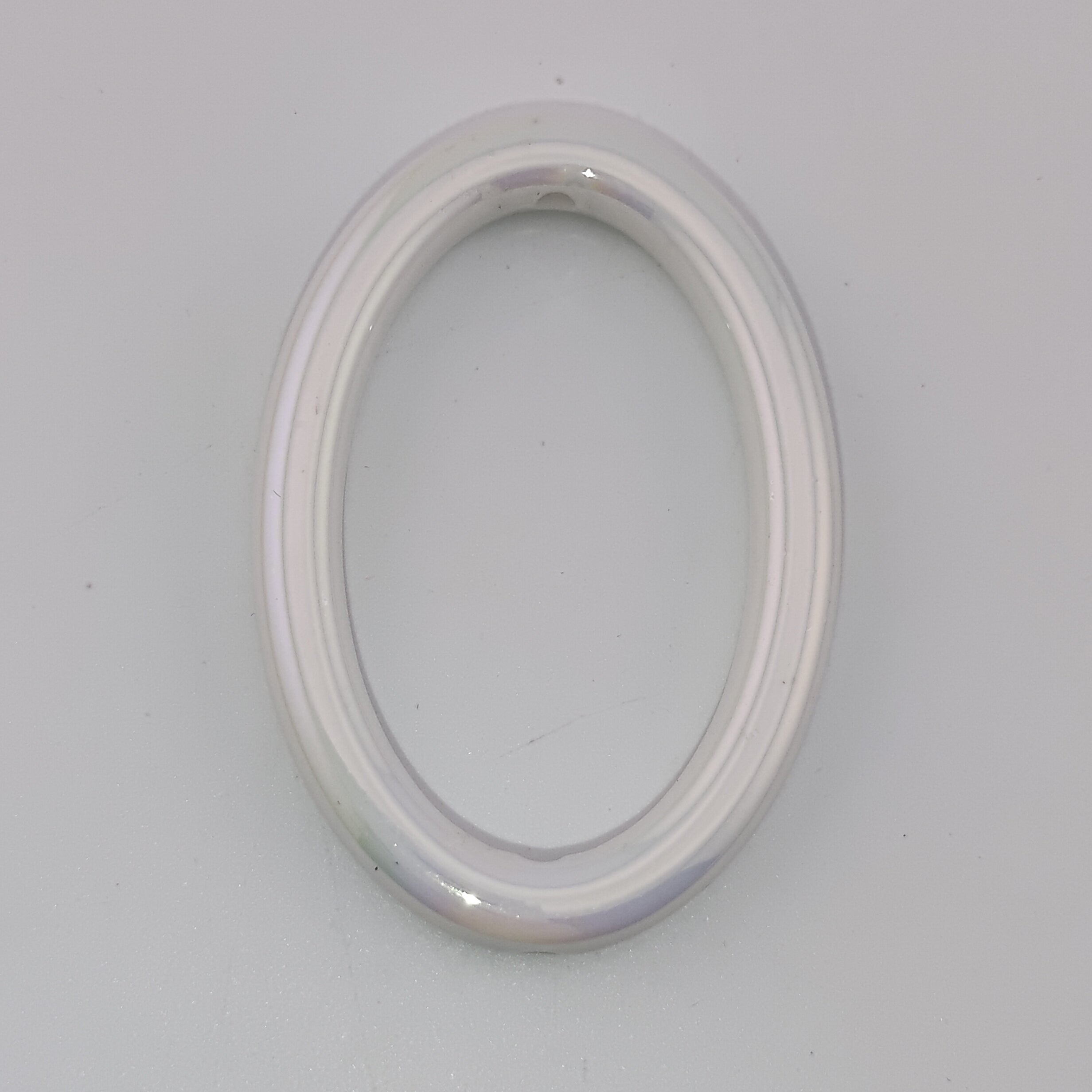 35MM White  Oval Frame Acrylic Based Beads Fit For Beadable Pens