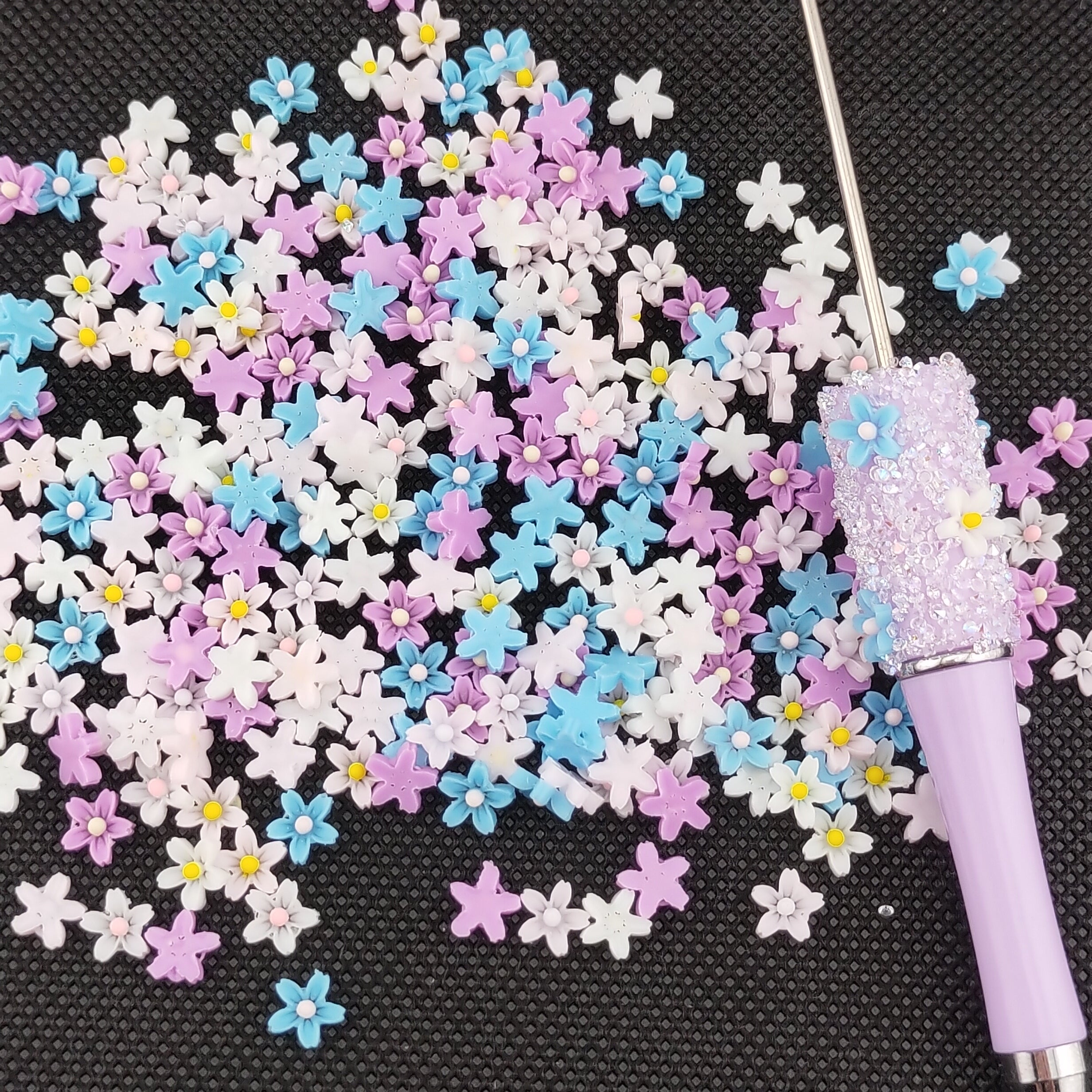 7MM Mixed Color Mini Daisy Flower  For Making Fancy Pen