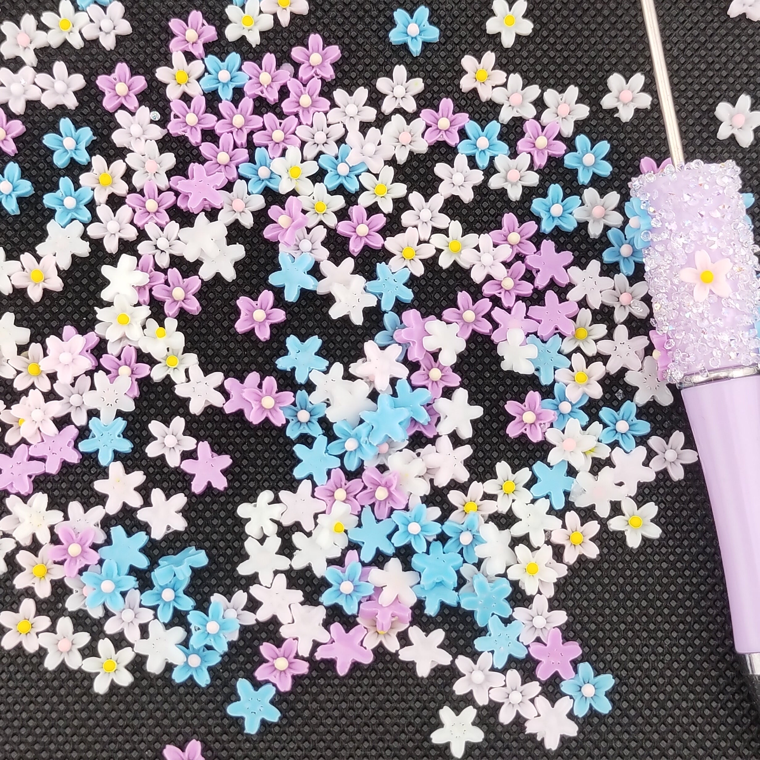 7MM Mixed Color Mini Daisy Flower  For Making Fancy Pen