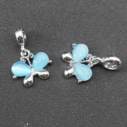 [KM0926]- Crystal Butterfly Spacers Pedant Charms, Random Mixed Color