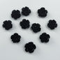 [KM0922]- 8mm Black Rose Flower Charms, Accessories For Making Fancy Beads
