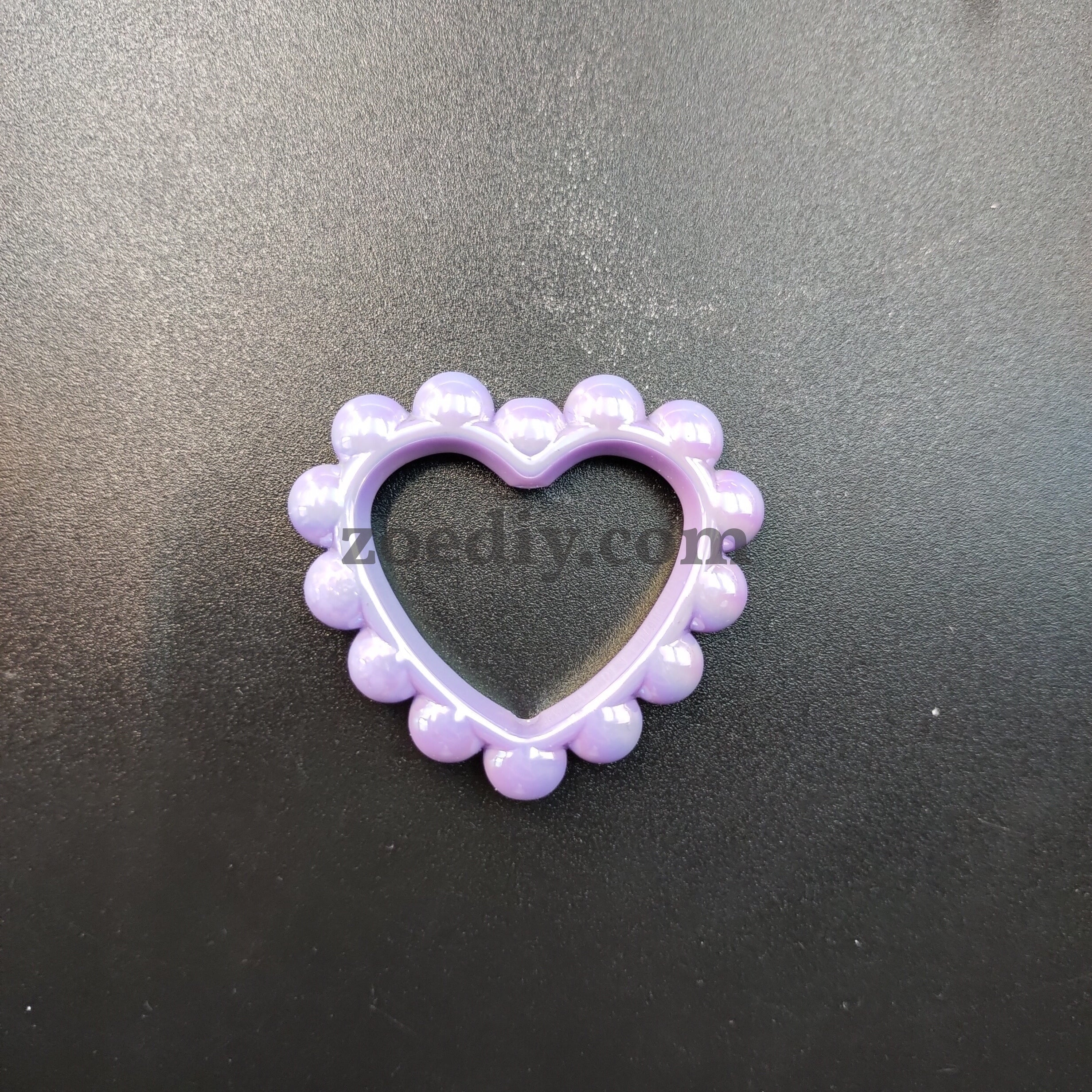 FS2296-39MM Mixed Color Solid Color Heart-shaped Acrylic Bead Frame Fit For Beadable Pens