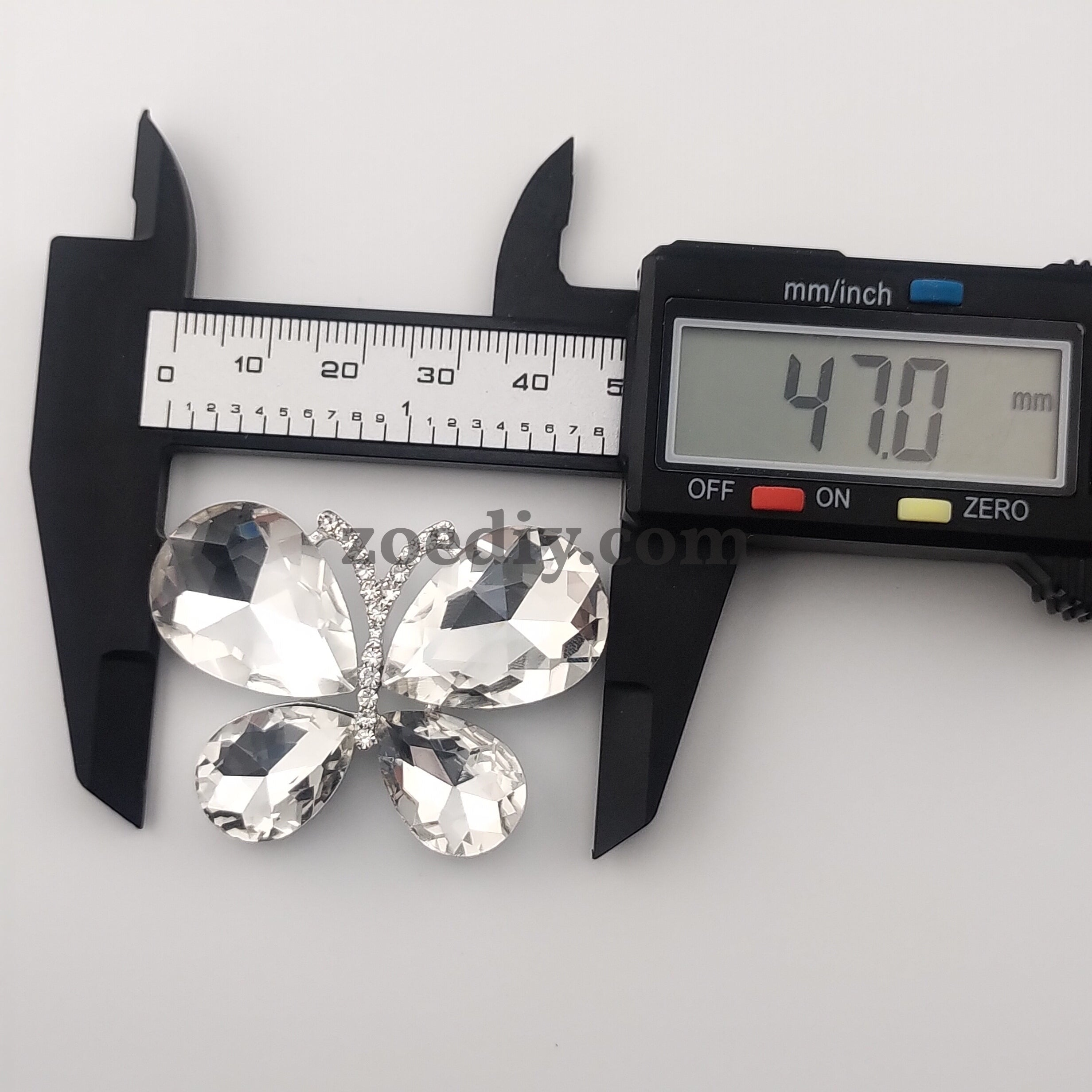 FS0302- 34MM Diamond Butterfly Charms Accessories For Making Fancy Beads