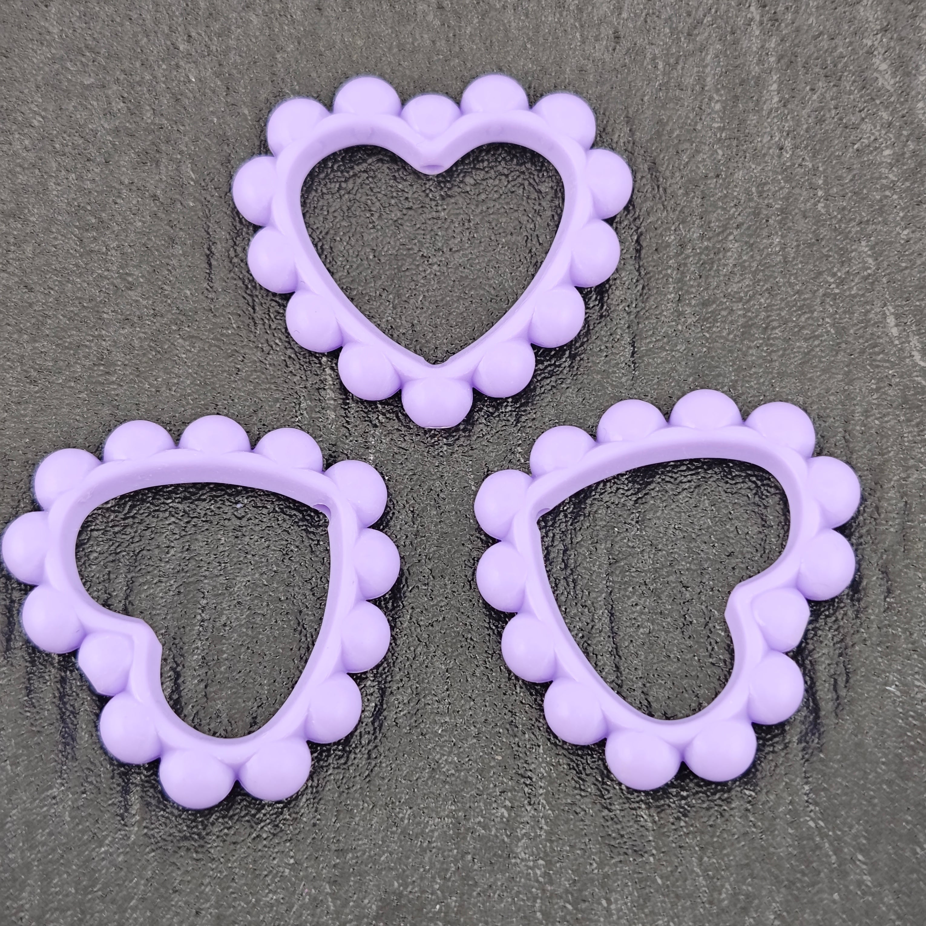 FS0846- 39MM Heart Frame Based beads Fit for Beadable Pens