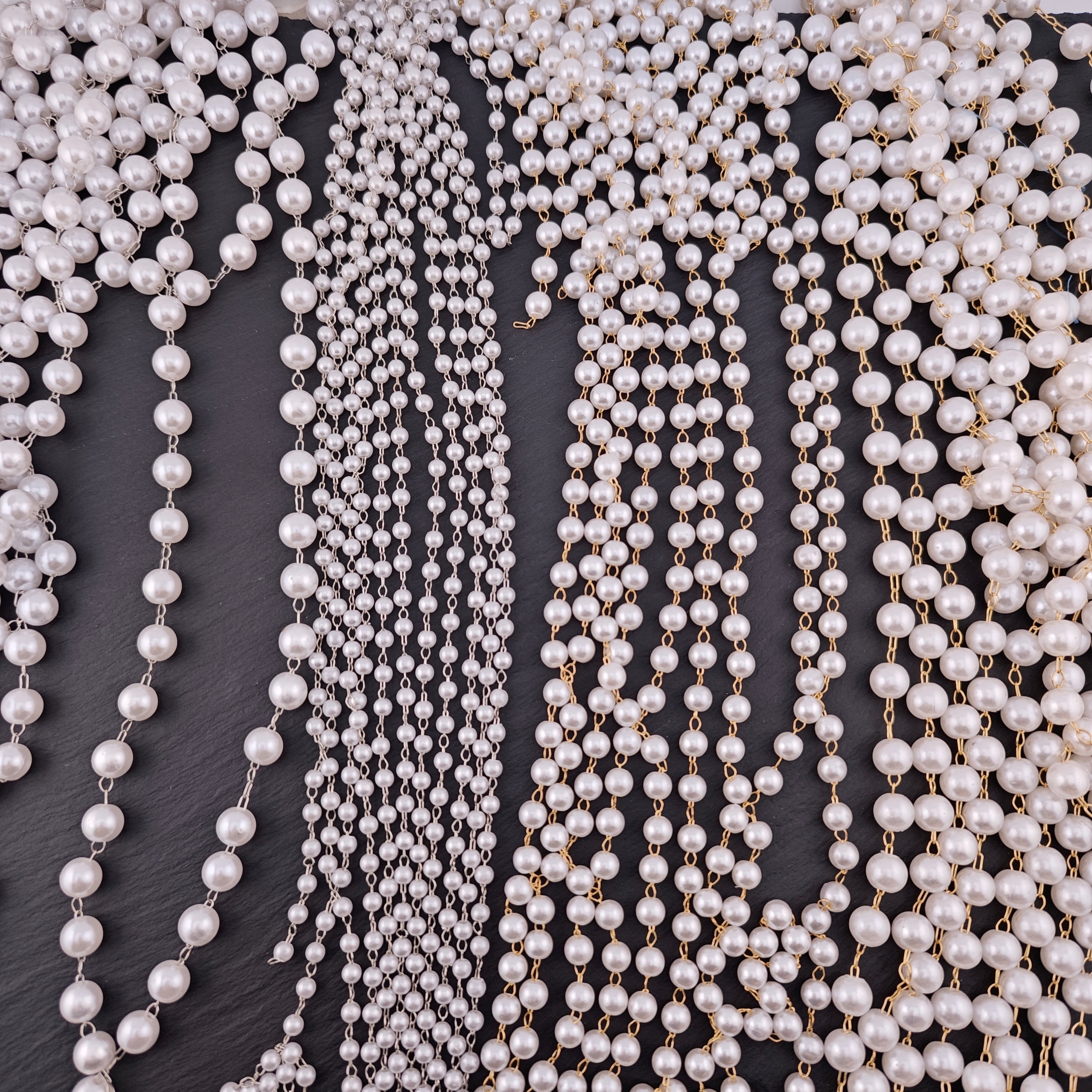 5 Meter 4mm 6mm 8mm Pearl Chain FS2087 FS2088 FS2089