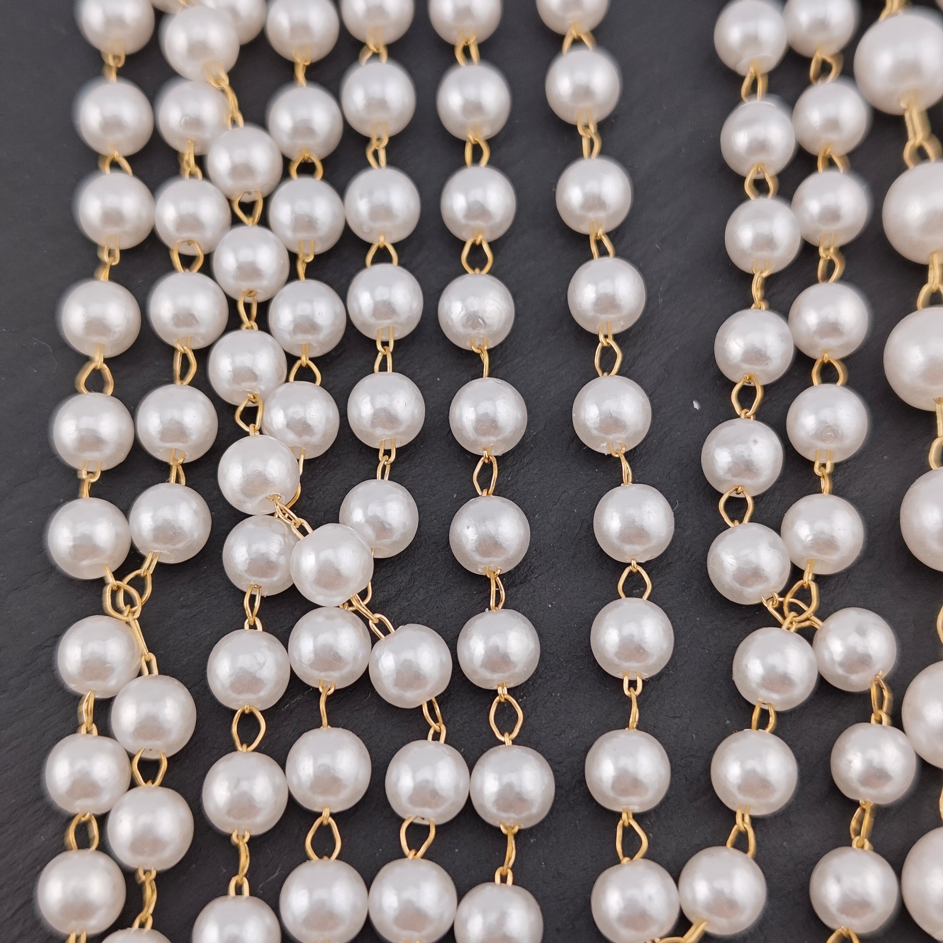 5 Meter 4mm 6mm 8mm Pearl Chain FS2087 FS2088 FS2089