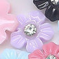 [KM1006]- 8mm Flower Nail Charms with Diamonds, For Making Fancy Beads Or Fancy Pen