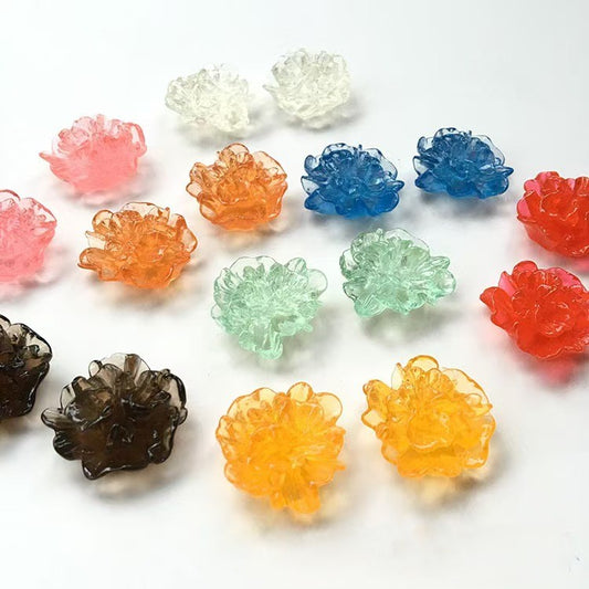 FS5355- 24mm Auricularia Flower Resin Charms, Luminous