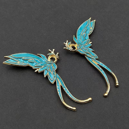 FS5201- Left5+Right5 Wings, Painted Metal Charms