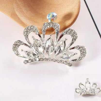 FS5325- 42*31mm Alloy Diamond-Embedded Crown Metal Patches