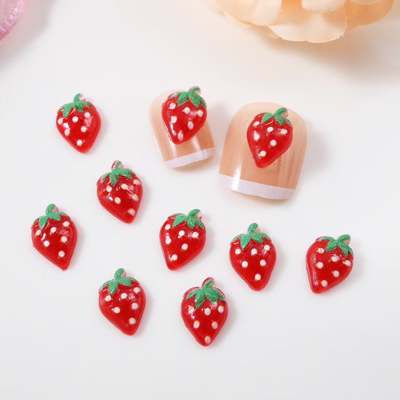 FS5524- 7*11Mm Strawberry Acrylic Nail Stickers