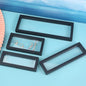 [KM6956]-[KM6961]- Rectangular Multiple Sizes PE Black and White Suspended Box Jewelry Box, Small Jewelry Ring Box, Suspended Anti-oxidation Exquisite Display Box,[KM6955]- Groove Width:2cm, Rectangular Little Legs base Stands