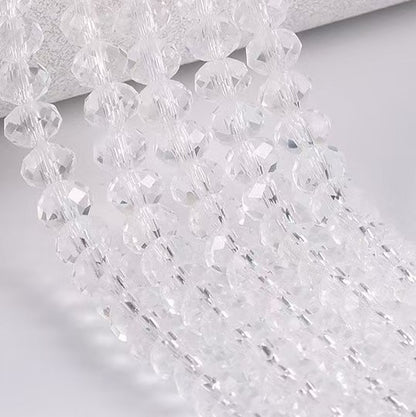 FS5318- About 450 PCS 6mm Crystal Glass Beads