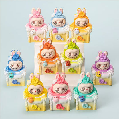FS3839- 10 PCS/Set Labubu Square Cake