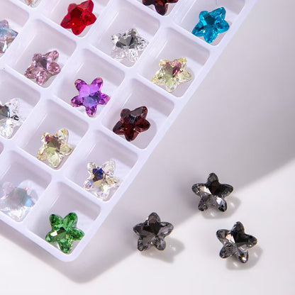 FS4730- 8mm Five - Pointed Star Pointed Bottom Crystal Diamonds