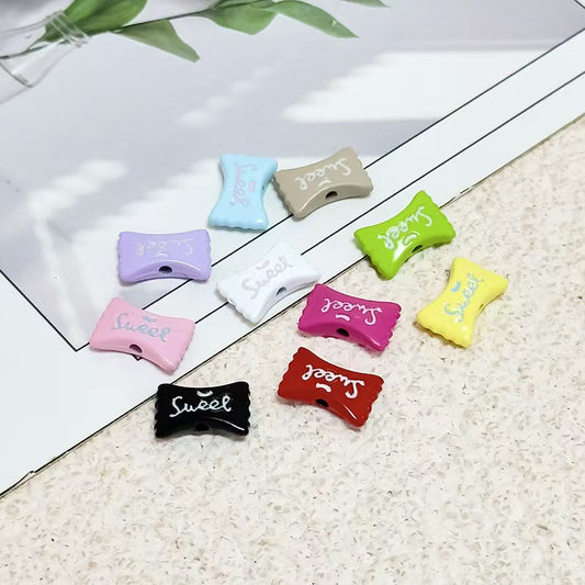 FS3732-7.5*12mm Small Sweet Candy Alloy Beads, Small Candies Alloy Beads