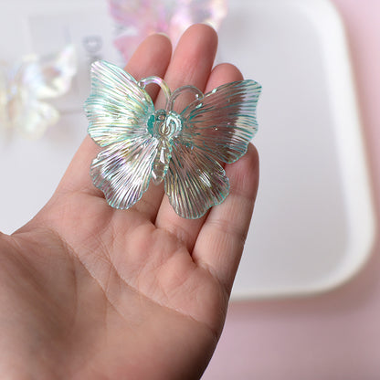 [KM6897]- 50mm*58mm UV Colored 3D Butterfly Charms