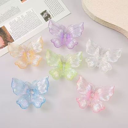 FS2880- Approximately 5×5.8cm Transparent Three - dimensional Butterfly Patch