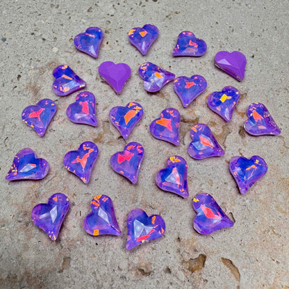 [KM6939]- 8mm*9mm Moca Love Heart Rhinestones, Crystal Diamonds, Sharp Bottomed